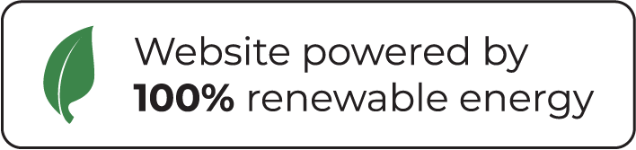 Hosting powered by 100% renewable energy